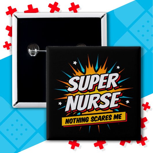 Funny Niedlich Sarcastic Superhero Nurse Wertschät Button