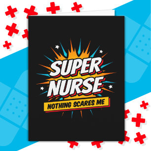 Funny Niedlich Sarcastic Superhero Nurse Wertschät Karte