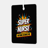 Funny Niedlich Sarcastic Superhero Nurse Wertschät Ornament Aus Metall (Vorderseite links)