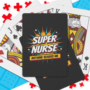 Funny Niedlich Sarcastic Superhero Nurse Wertschät Spielkarten