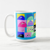 Funny Niedlich Sassy Happy Blob Cartoon Kaffeetasse (Links)