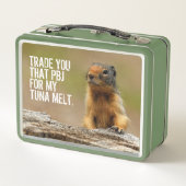 Funny Niedlich Saucy Columbian Ground Eichhörnchen Metall Brotdose (Rückseite)