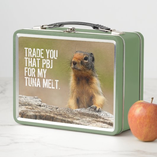 Funny Niedlich Saucy Columbian Ground Eichhörnchen Metall Brotdose (Beispiel)