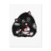 Funny niedlich Schwarz-weißer Syrian Hamster Gesch