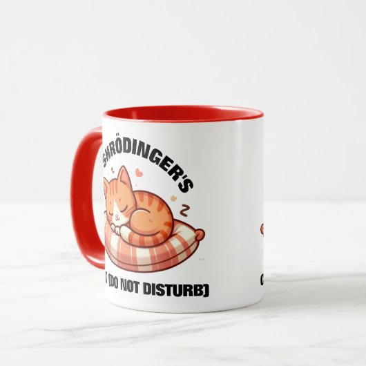 Funny Niedlich Shrodinger's Cat (nicht stören) Tasse (Vorderseite Links)
