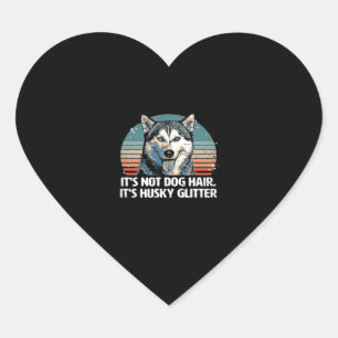 Funny & Niedlich Siberian Husky Dog Glitzer Classi Herz-Aufkleber