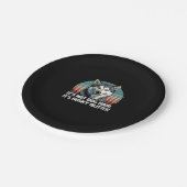 Funny & Niedlich Siberian Husky Dog Glitzer Classi Pappteller (Schrägansicht)