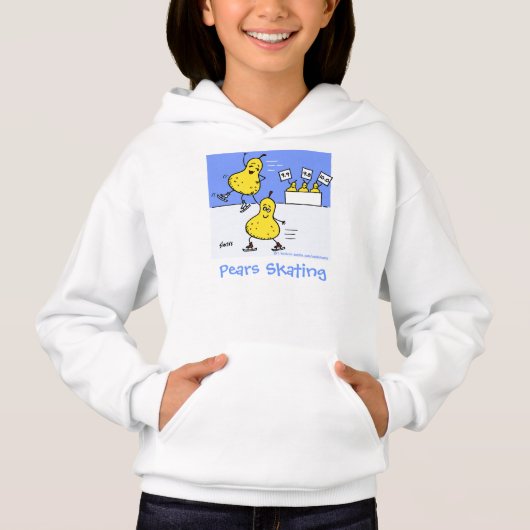 Funny Niedlich Skaten Cartoon Girl's Shirt (Vorderseite)
