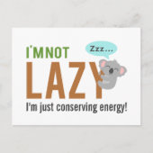 Funny Niedlich Sleeping Koala Bär nicht lecker Zit Postkarte (Vorderseite)