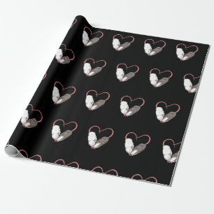 Funny Niedlich Small Rodent Pet Happy Heart Liebe Geschenkpapier