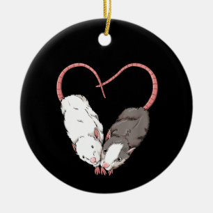 Funny Niedlich Small Rodent Pet Happy Heart Liebe Keramik Ornament