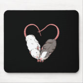 Funny Niedlich Small Rodent Pet Happy Heart Liebe Mousepad (Vorne)