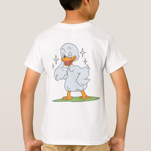 Funny Niedlich Smile face & Duck T-Shirt (Rückseite)
