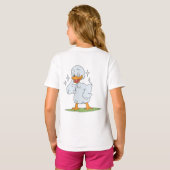 Funny Niedlich Smile face & Duck T-Shirt (Schwarz voll)