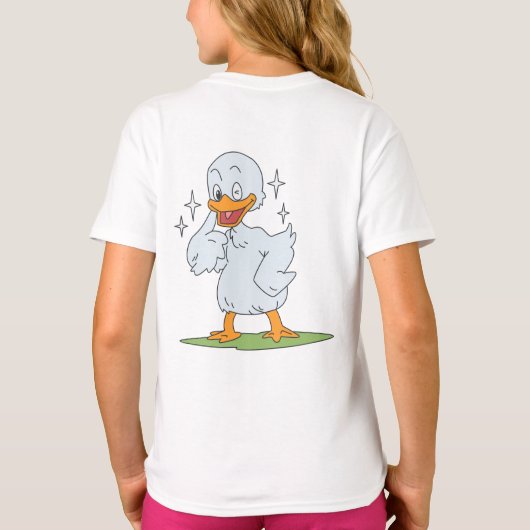 Funny Niedlich Smile face & Duck T-Shirt (Rückseite)