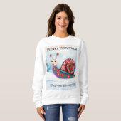 Funny Niedlich Snail Snow Pub Spaß Weihnachten Sweatshirt (Vorne ganz)