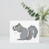 Funny Niedlich Squirrel Glasses Acorn Karte (Stehend Vorderseite)