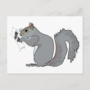 Funny Niedlich Squirrel Glasses Acorn Karte