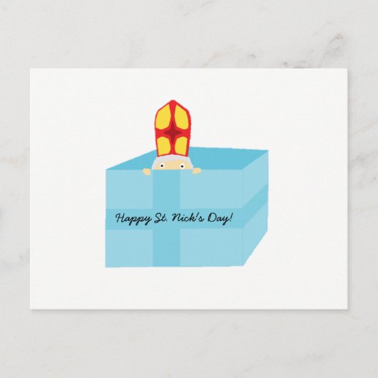 Funny Niedlich St Nicholas Dutch Sinterklaas Kinde Postkarte (Vorderseite)