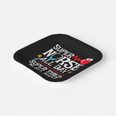 Funny Niedlich Super Tired Nurse Day Shift Night Pappteller (Gewinkelt)