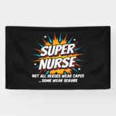 Funny Niedlich Superhero Super Nurse Wertschätzung Banner (Horizontal)