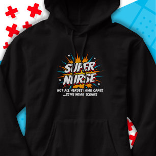 Funny Niedlich Superhero Super Nurse Wertschätzung Hoodie