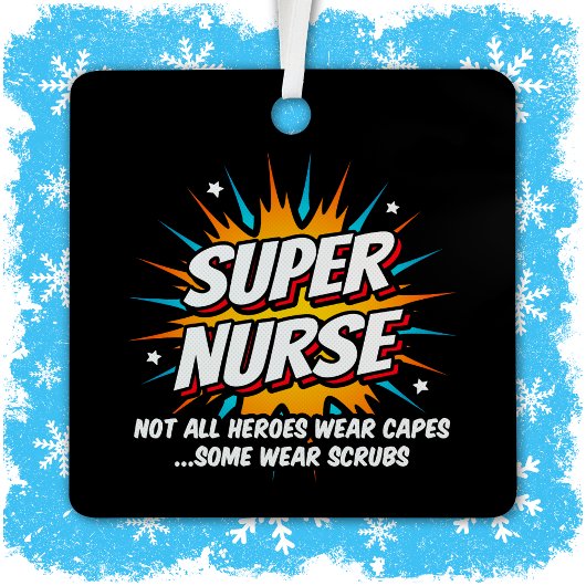 Funny Niedlich Superhero Super Nurse Wertschätzung Ornament Aus Metall