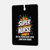 Funny Niedlich Superhero Super Nurse Wertschätzung Ornament Aus Metall (Vorderseite links)