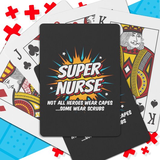 Funny Niedlich Superhero Super Nurse Wertschätzung Spielkarten