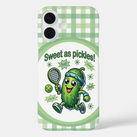 Funny Niedlich Sweet as Pickles Pickleball Case-Mate iPhone Hülle (Rückseite)