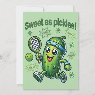 Funny Niedlich Sweet as Pickles Pickleball Einladung