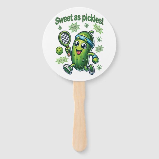 Funny Niedlich Sweet as Pickles Pickleball Fächer (Vorderseite)