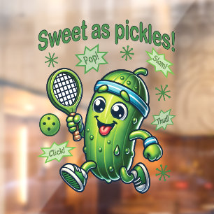 Funny Niedlich Sweet as Pickles Pickleball Fensteraufkleber