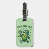 Funny Niedlich Sweet as Pickles Pickleball Gepäckanhänger (Vorderseite vertikal)