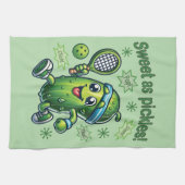 Funny Niedlich Sweet as Pickles Pickleball Geschirrtuch (Horizontal)