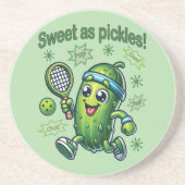 Funny Niedlich Sweet as Pickles Pickleball Getränkeuntersetzer (Vorne)