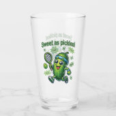 Funny Niedlich Sweet as Pickles Pickleball Glas (Rückseite)