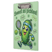 Funny Niedlich Sweet as Pickles Pickleball Klemmbrett (Links)