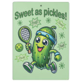 Funny Niedlich Sweet as Pickles Pickleball Klemmbrett (Rückseite)