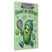 Funny Niedlich Sweet as Pickles Pickleball Klemmbrett (Rechts)