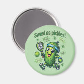 Funny Niedlich Sweet as Pickles Pickleball Magnet (Vorderseite/Rückseite)