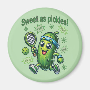 Funny Niedlich Sweet as Pickles Pickleball Magnet