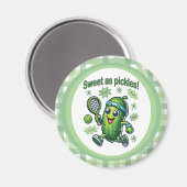 Funny Niedlich Sweet as Pickles Pickleball Magnet (Vorderseite/Rückseite)