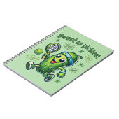 Funny Niedlich Sweet as Pickles Pickleball Notizblock (Linke Seite)