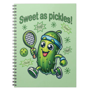 Funny Niedlich Sweet as Pickles Pickleball Notizblock