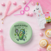 Funny Niedlich Sweet as Pickles Pickleball Pappteller (Party)