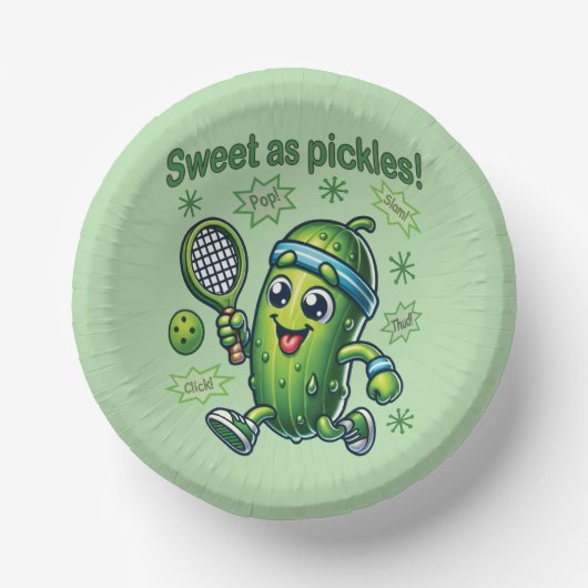 Funny Niedlich Sweet as Pickles Pickleball Pappteller (Vorderseite)