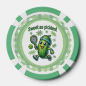 Funny Niedlich Sweet as Pickles Pickleball Pokerchips (Rückseite)