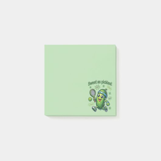 Funny Niedlich Sweet as Pickles Pickleball Post-it Klebezettel (Vorderseite)
