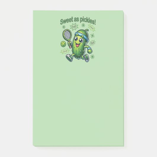 Funny Niedlich Sweet as Pickles Pickleball Post-it Klebezettel (Vorderseite)